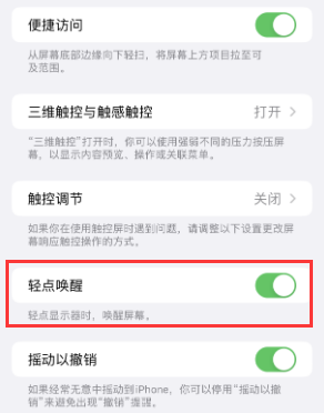 渭源苹果授权维修站分享iPhone轻点无法唤醒怎么办